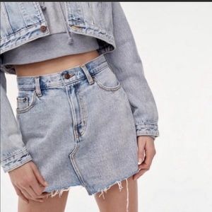 Aritzia TNA Cutoff Denim Skirt
